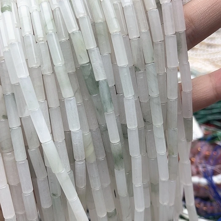 未镶嵌玛瑙/玉髓珠宝半成品一条4/13mm左右天山翠管珠