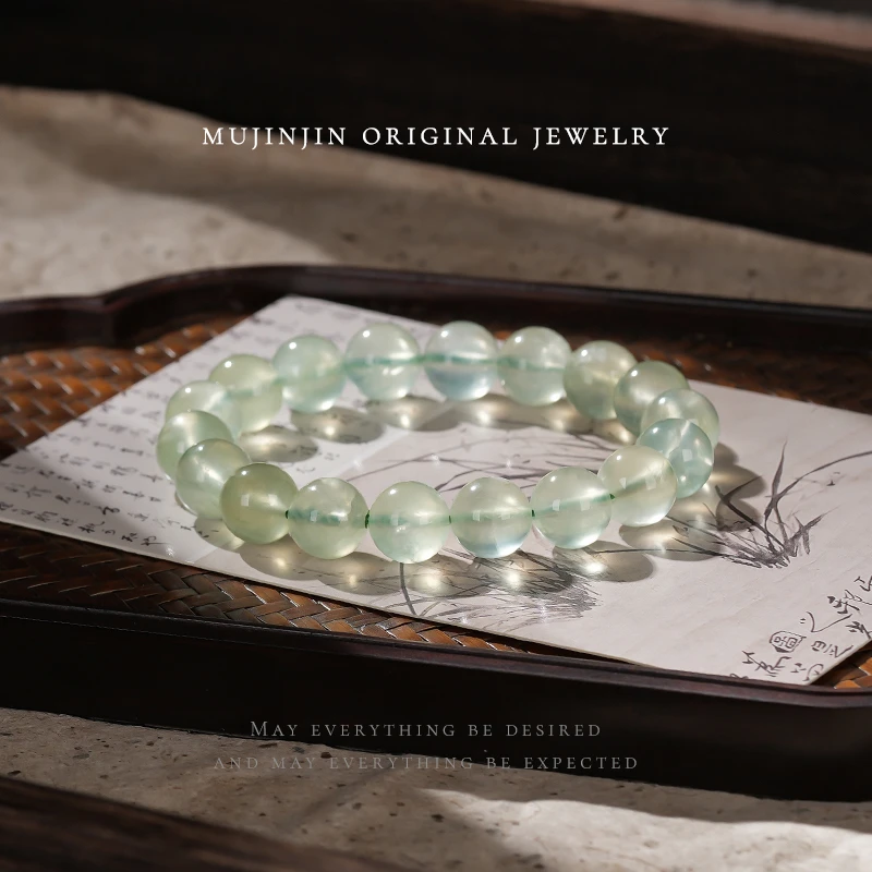 【木槿槿】天然葡萄石11m手串女款送女朋友礼物手饰闺蜜手链XL1995