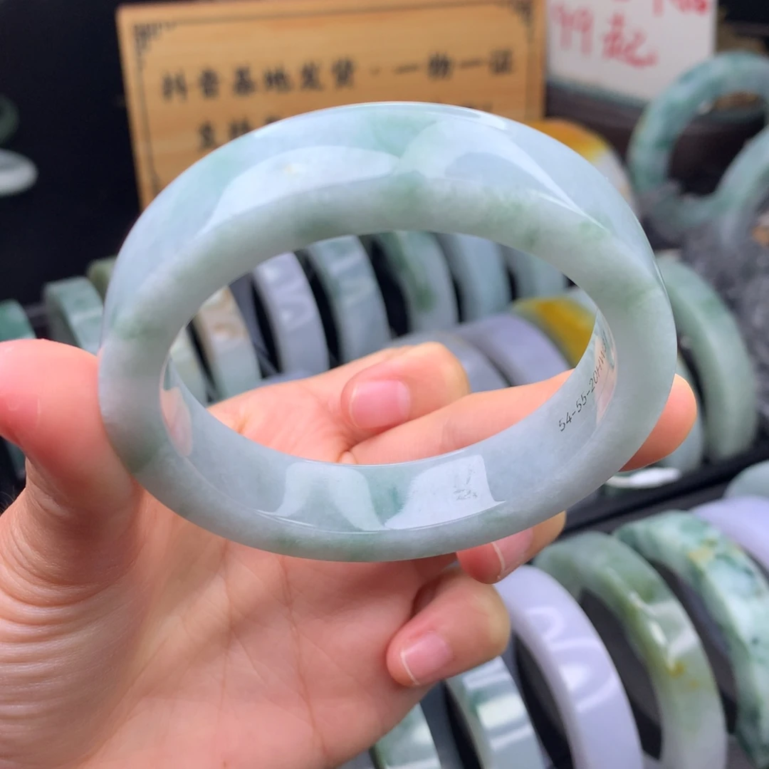 定制翡翠未镶嵌手镯定制不退不换