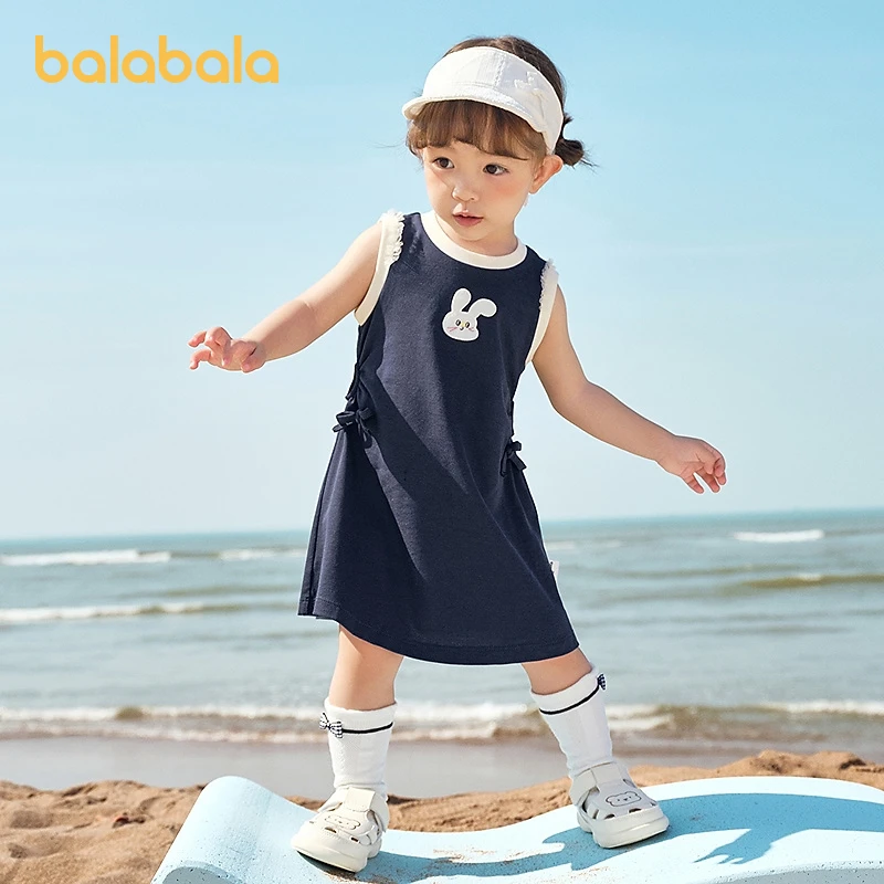 巴拉巴拉女童连衣裙宝宝裙子Polo背心裙2025新款夏装洋气时髦甜美