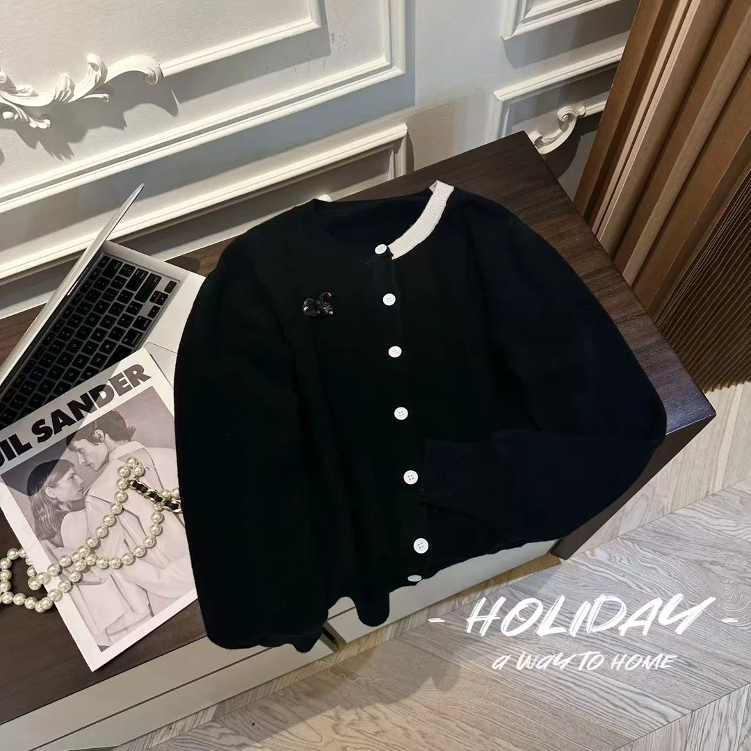 YTTRIUM LIN[黑天鹅]针织衫开衫长袖20738