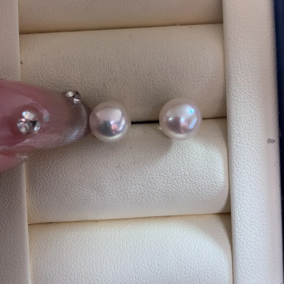 海水珍珠耳饰18K金镶嵌