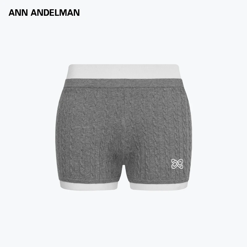 ANN ANDELMAN25秋冬新款百搭舒适花毛织短裤