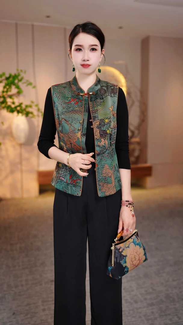 母亲节礼物两件套2025新款气质显瘦加大码中长款妈妈装K252896