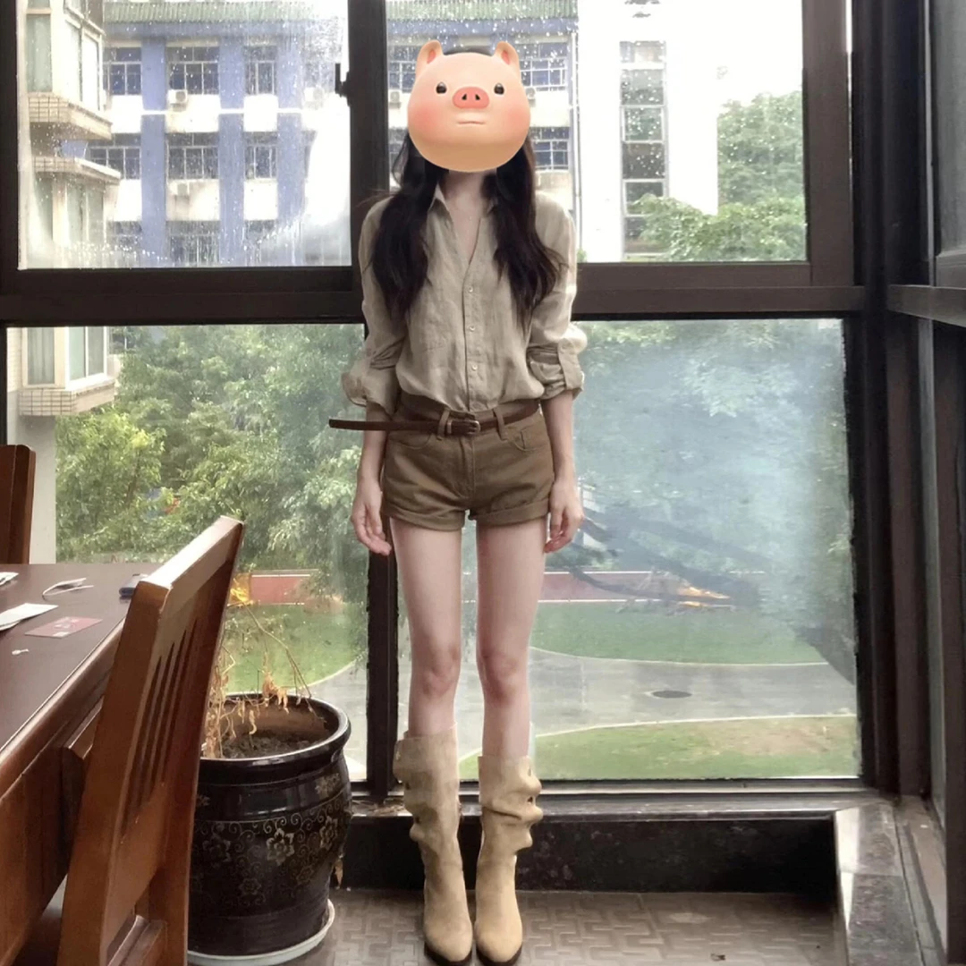 早秋季韩系高级感极简长袖衬衫女2026新款轻熟衬衣设计感小众上衣