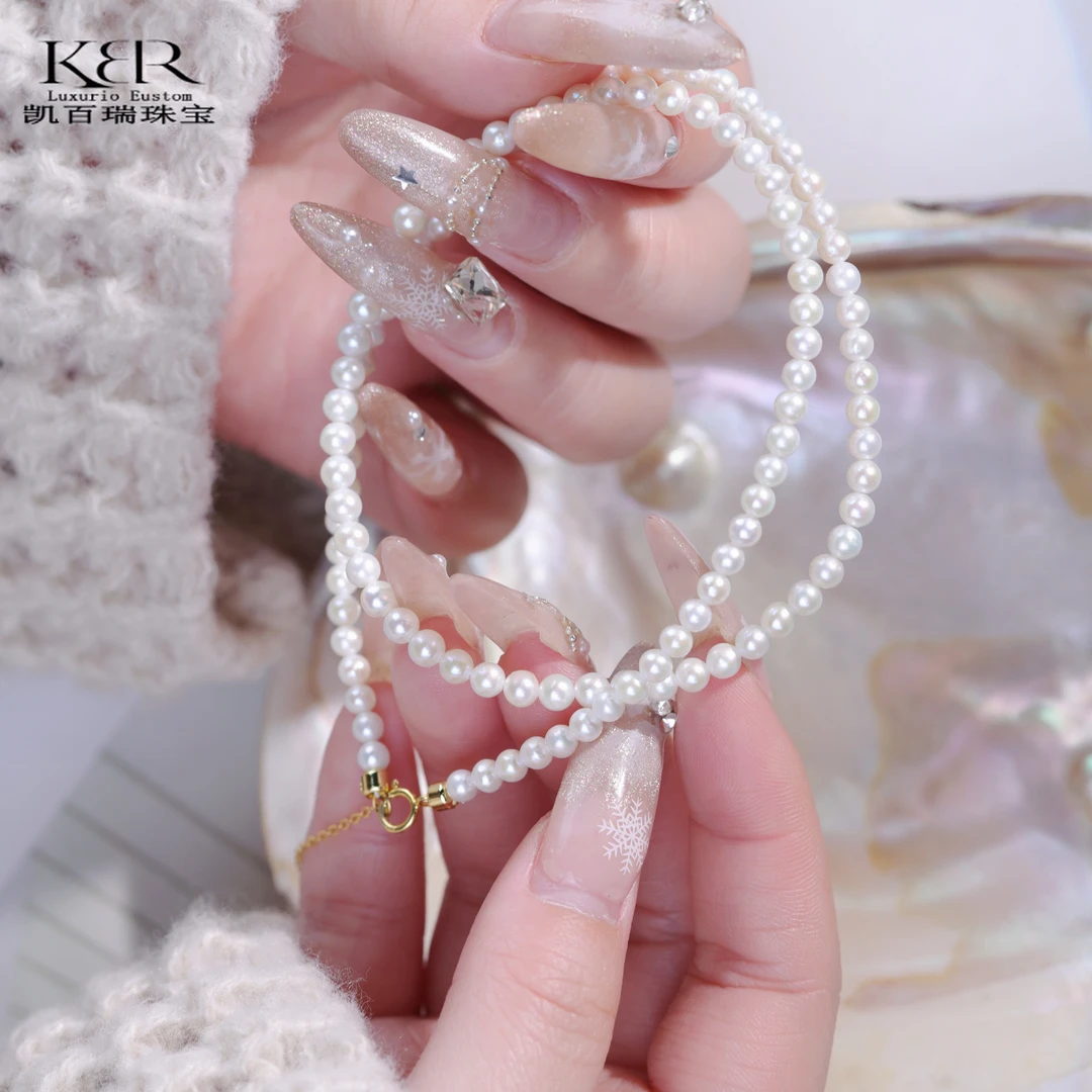 【甄选】新款天然淡水珍珠S925银项链颈链简约JJ1221002