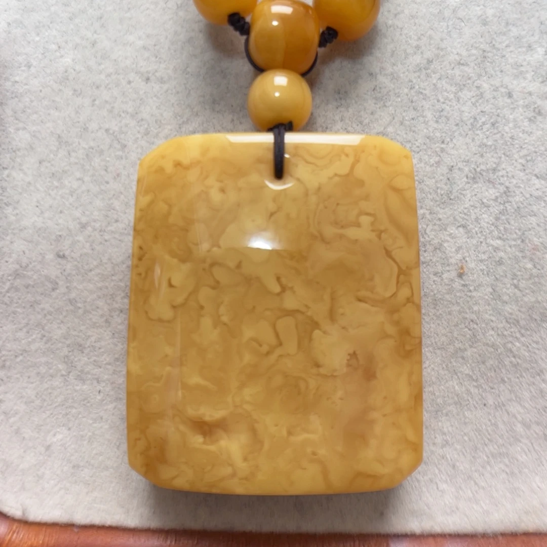 蜜蜡未镶嵌项链吊坠