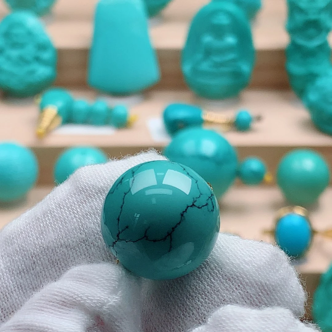 绿松石未镶嵌圆珠