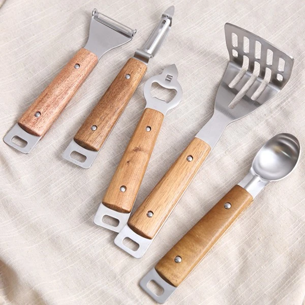 【清货】相思木柄厨房小工具 相思木柄开瓶器挖球器削皮器压泥器