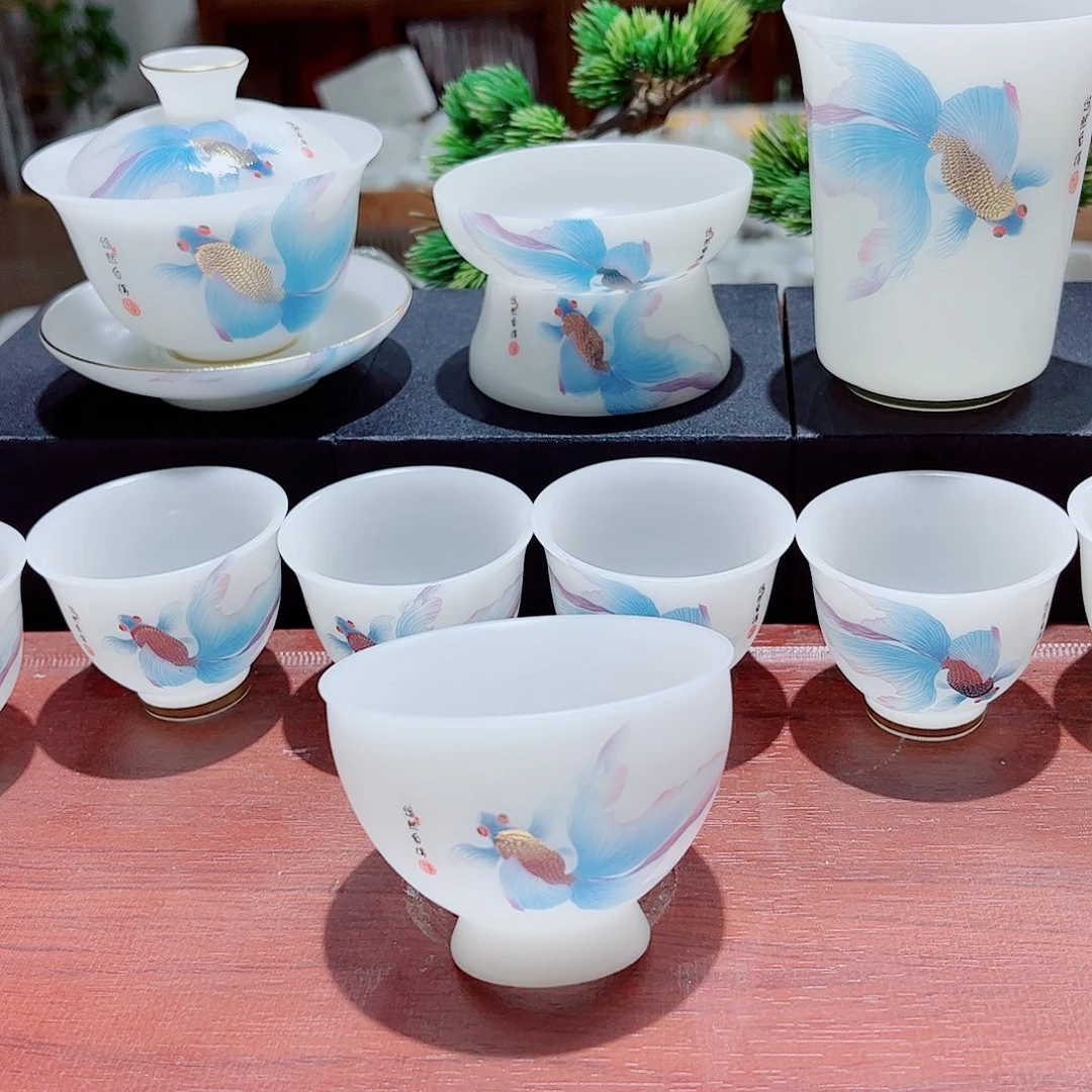 陶瓷素烧璞玉160cc加6杯套组礼盒