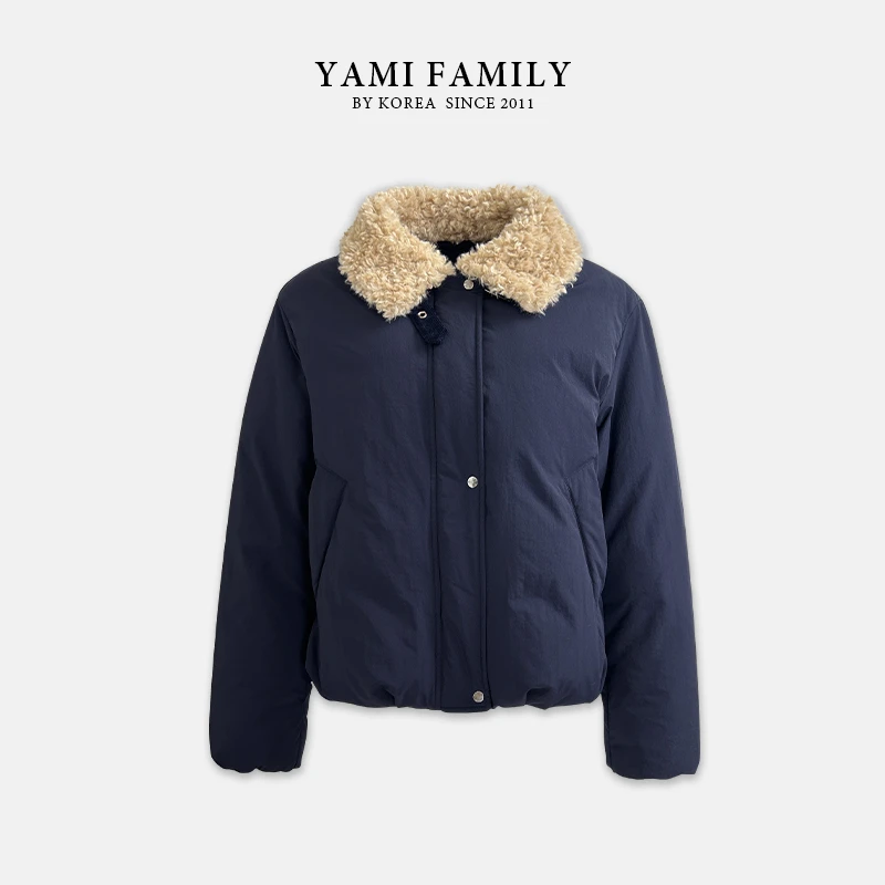 大连亚美 YM 753 短款羽绒服翻领女款冬季新款