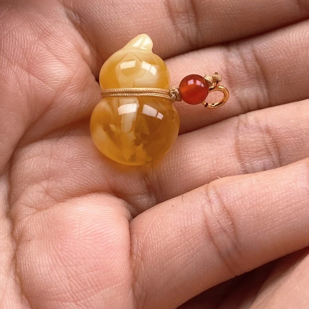 琥珀未镶嵌珠宝奇石蜜蜡葫芦