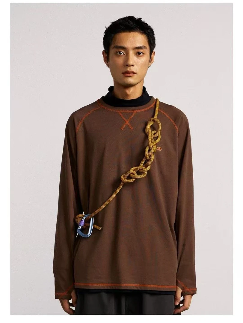 items-ACG春夏款户外时尚设计撞色线情侣款运动长袖打底衫冰感潮