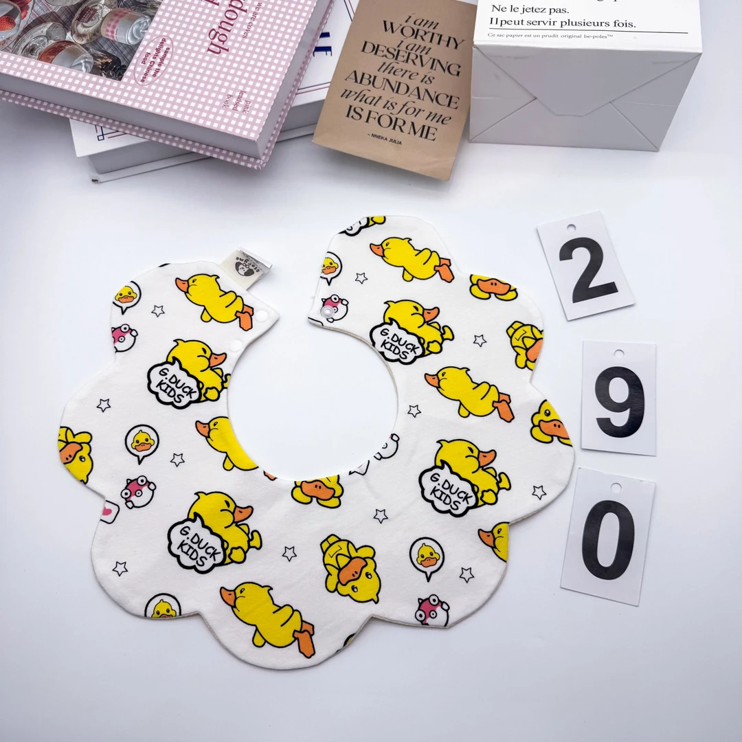 [290]侧标直播Ins婴儿口水巾宝宝围嘴柔软透气防吐奶围兜