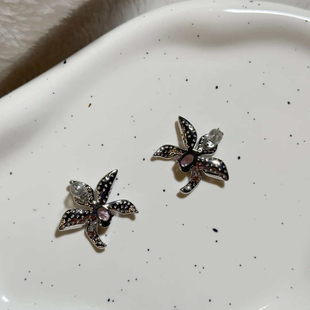 铜合金合成锆石耳饰 耳钉5939百搭