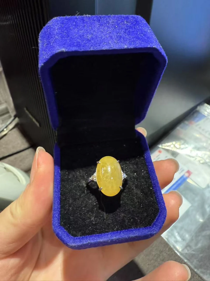 粉丝福利天然A货翡翠戒指S925银镶