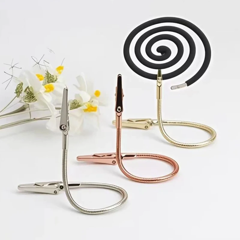 蚊香鳄鱼夹支架可旋转双头可夹立式家用简约