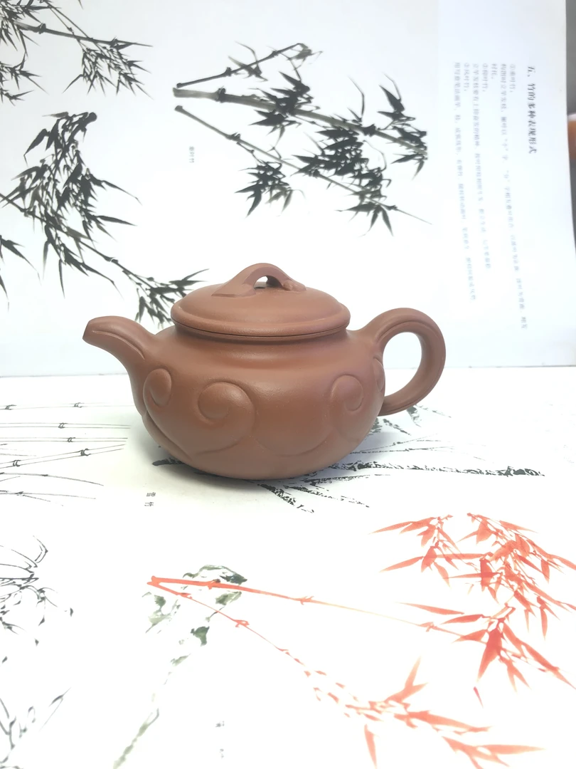 200cc生料生砂无添加赵庄朱泥仿古如意壶