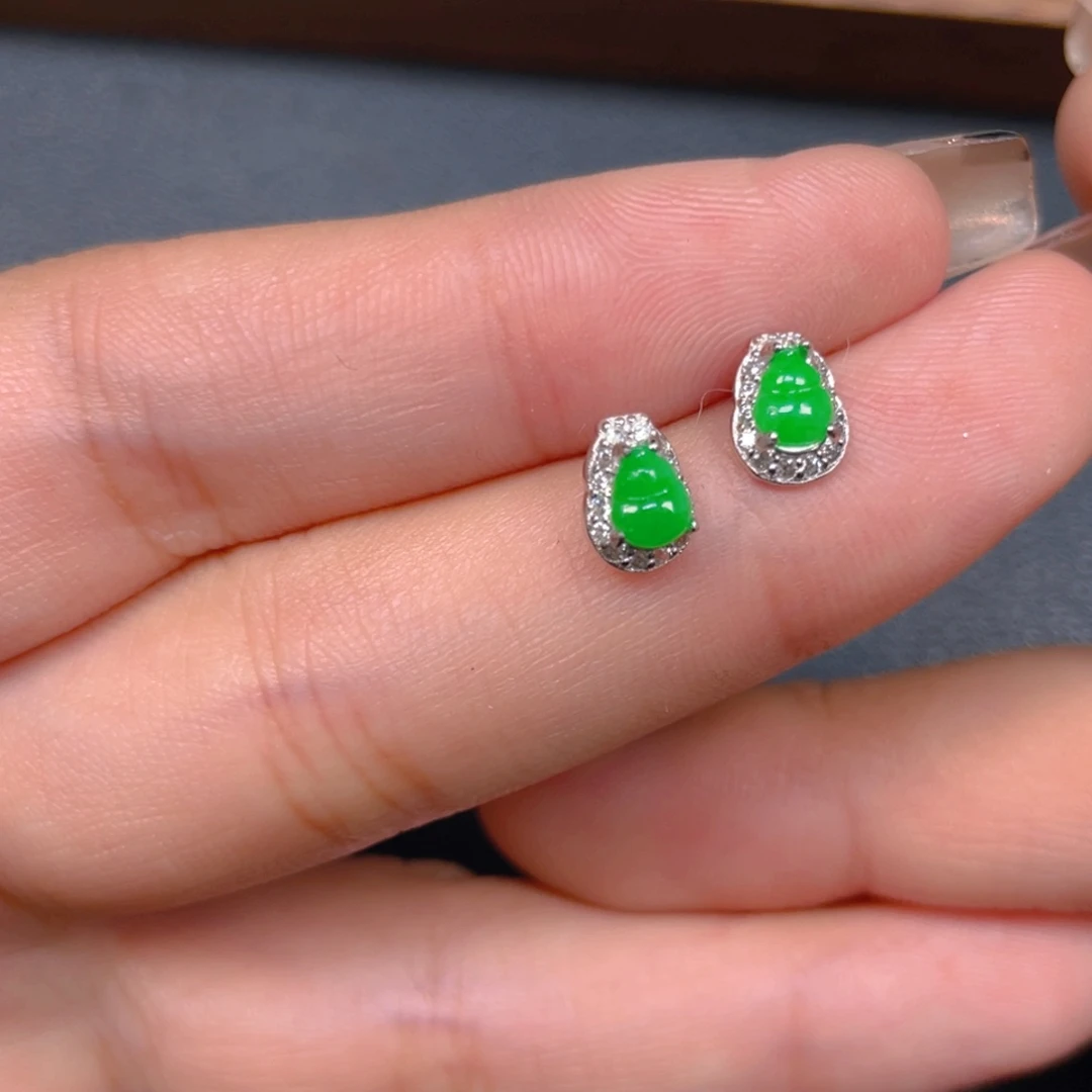 翡翠银S925镶嵌挂件bnnn