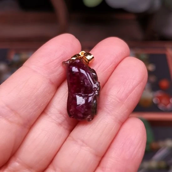 T***l碧玺颈饰银S925镶嵌