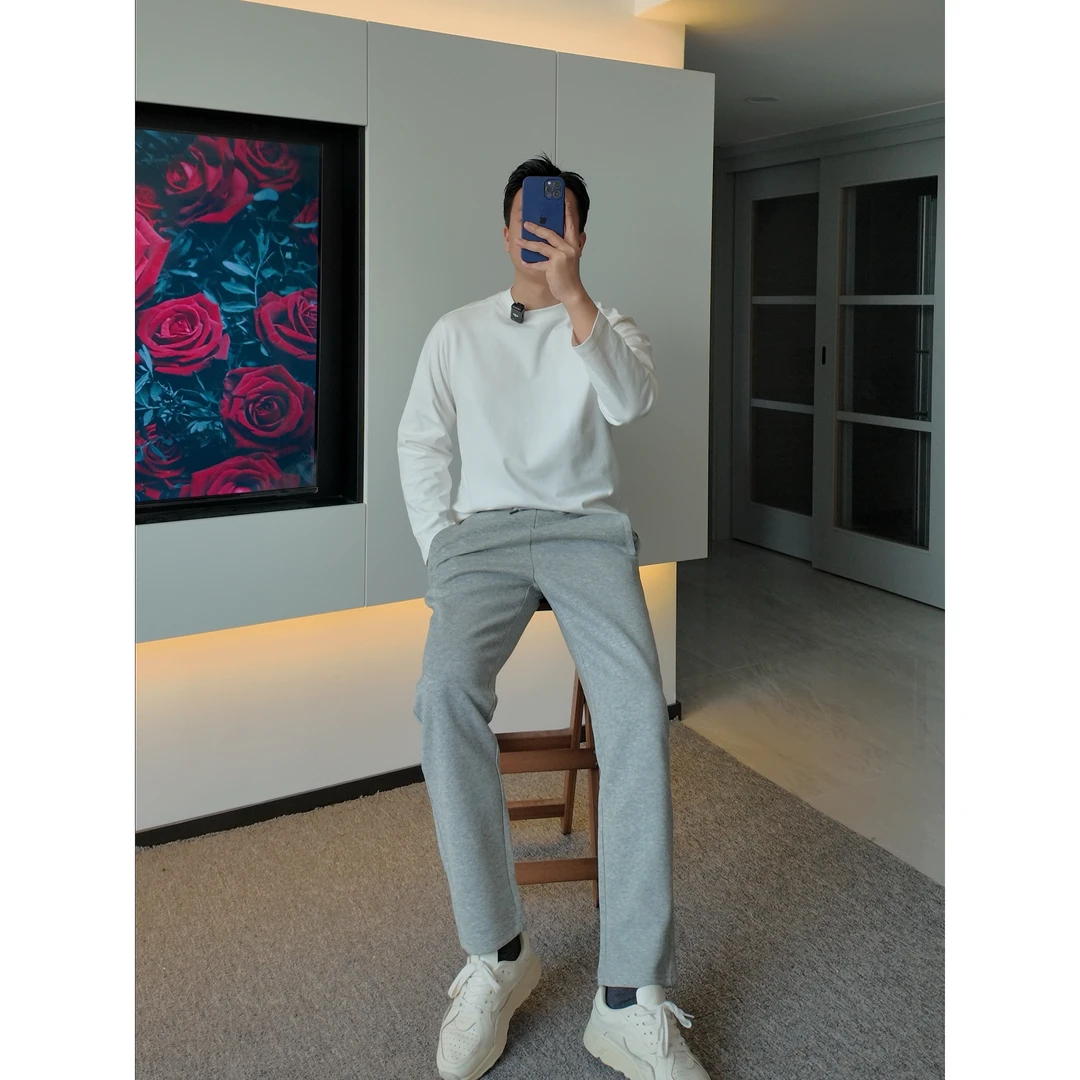 M116微锥卫裤直通裤脚 运动休闲百搭舒适纯色弹力 修身经典品质款