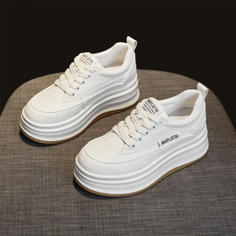 小白鞋女2025春季新款女鞋子厚底内增高运动鞋休闲板鞋软底旅游鞋