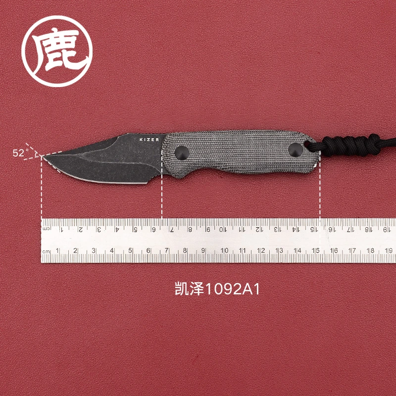 KIZER凯泽系列 1092A不锈钢EDC多用途户外露营锋利工具日常小刀