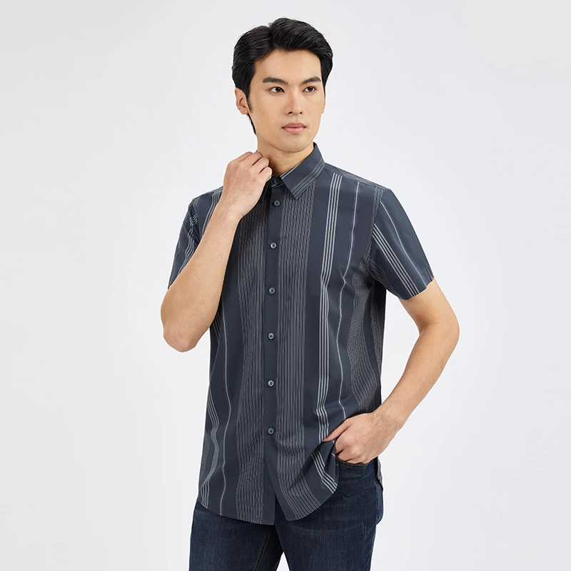 专柜春夏/柒牌/内搭/休闲短袖衬衫/724A72310