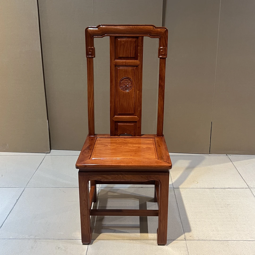 餐桌椅带靠背国色天香椅赞比亚小巴花实木椅家用简约榫卯