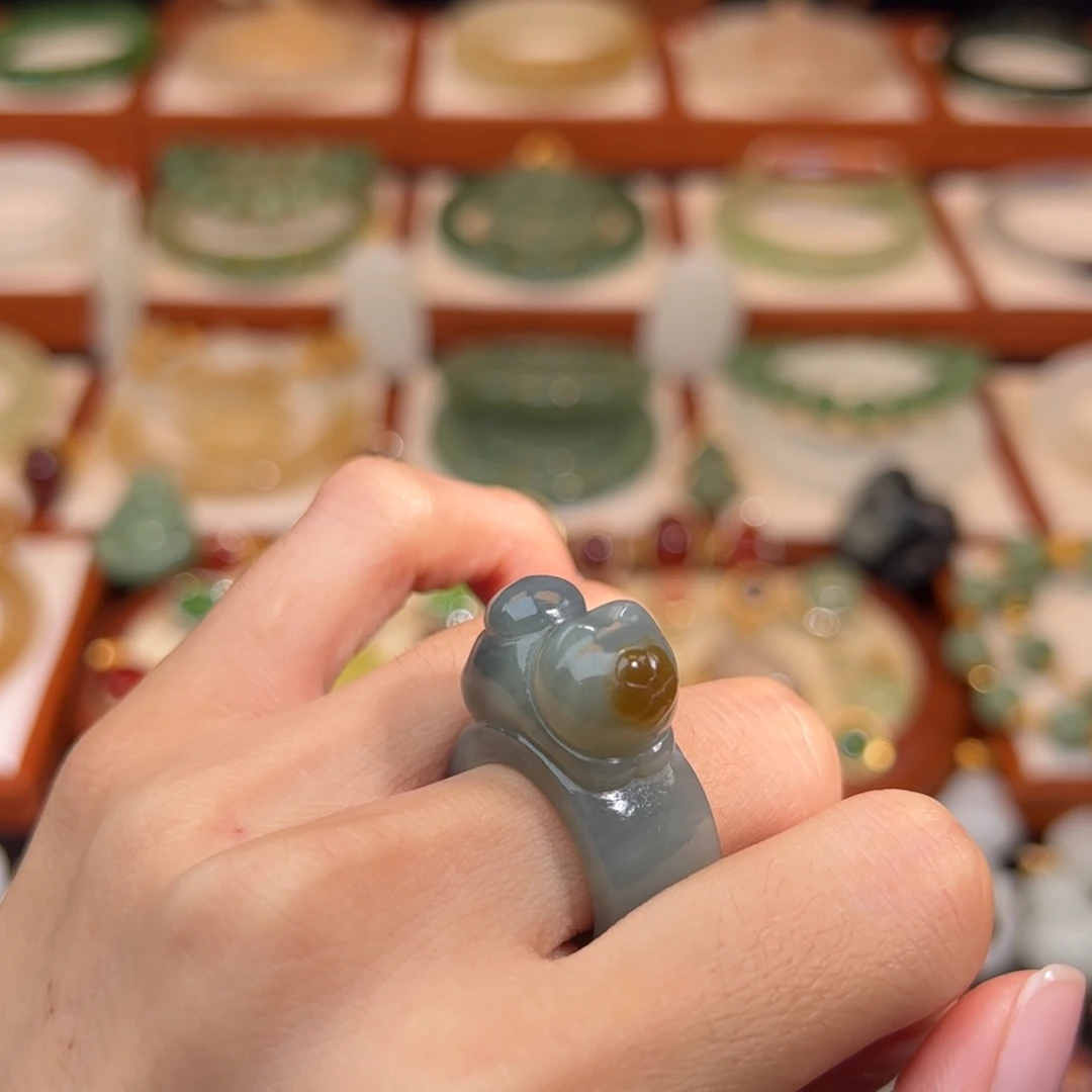 和田玉未镶嵌戒指1615