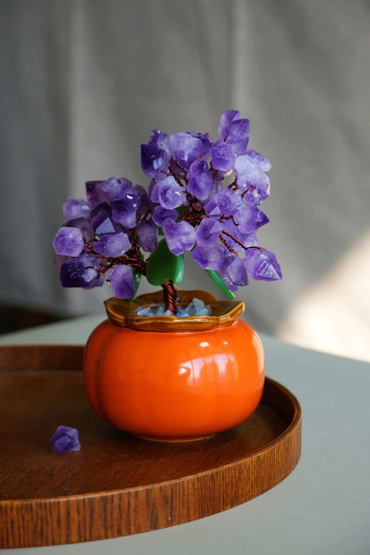 【暖暖】柿柿如意紫黄装饰品礼物摆件居家礼品