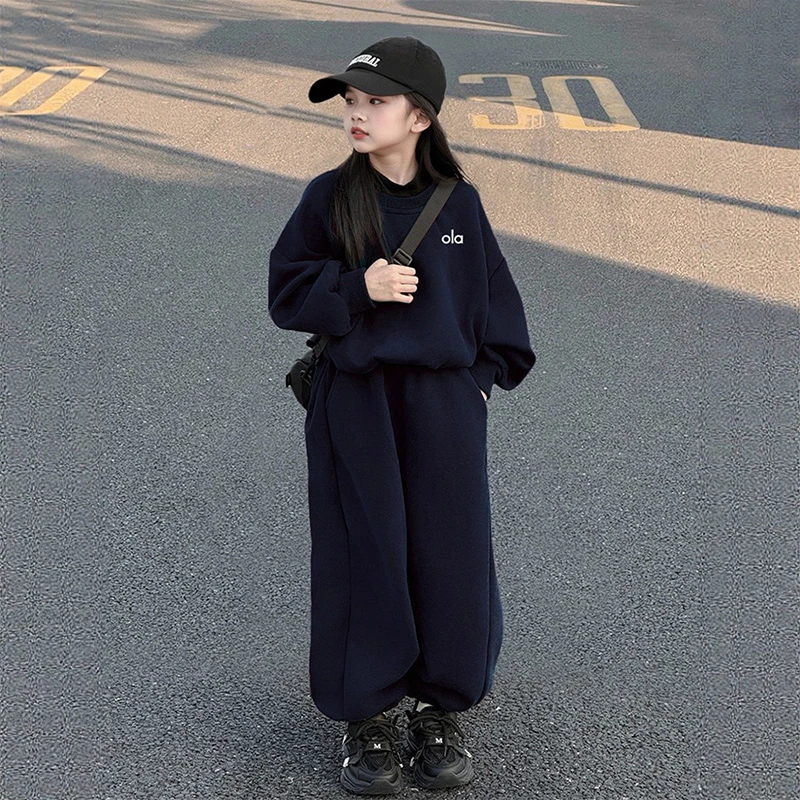 ZIRUIBABA/子瑞巴巴女童秋装女大童卫衣套装秋季2025新款儿童穿搭