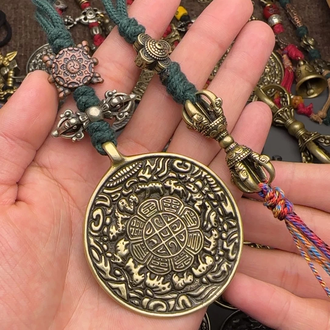 老铜九宫牌吊坠喜欢的来