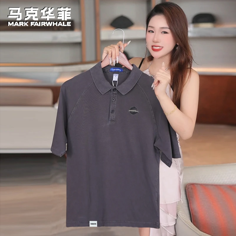 Mark Fairwhale/马克华菲美式复古短袖Polo衫男宽松休闲夏季体恤
