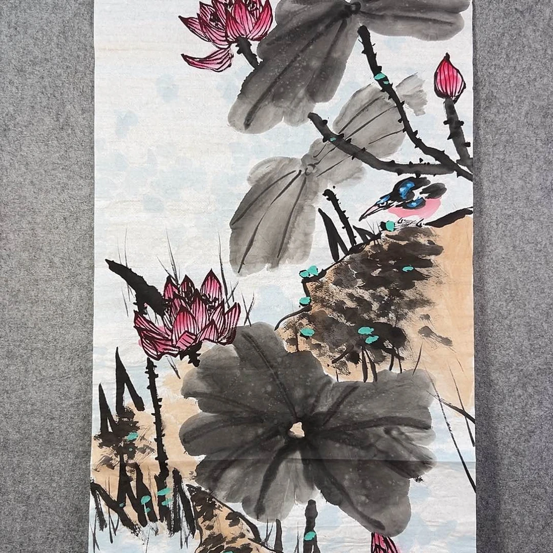 国画452 花鸟在此鸣叫的声响声