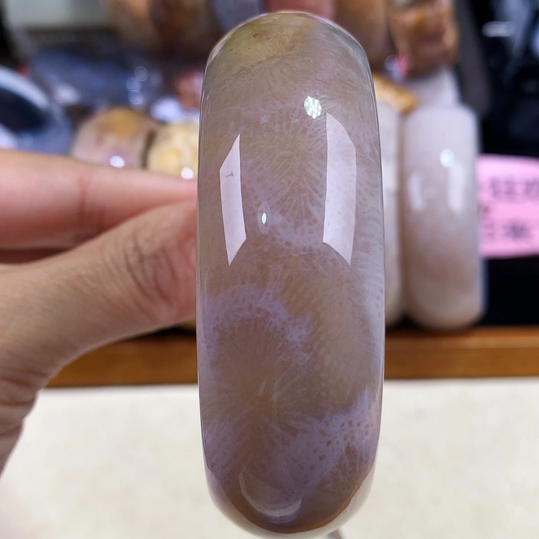 硅化珊瑚（珊瑚玉）未镶嵌吊坠(赠链)64号58圈口
