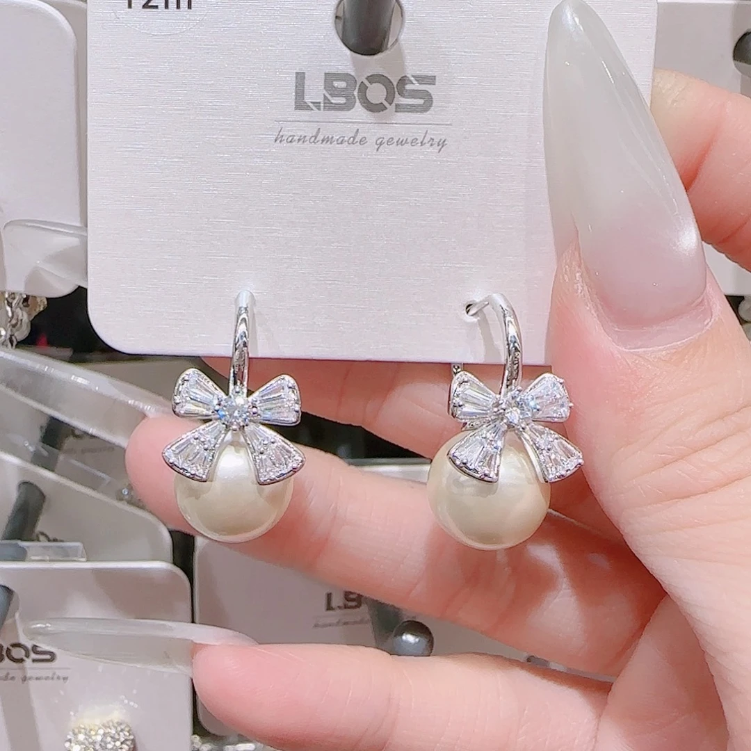 锆石铜合金925银耳环