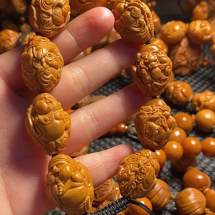 吊坠橄榄核瑞兽财神