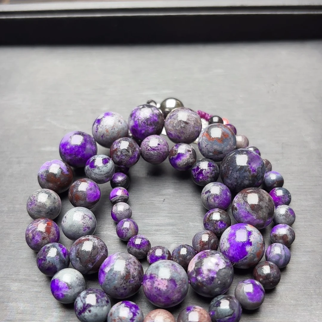 苏纪石（舒俱来）未镶嵌泥地紫樱花项链