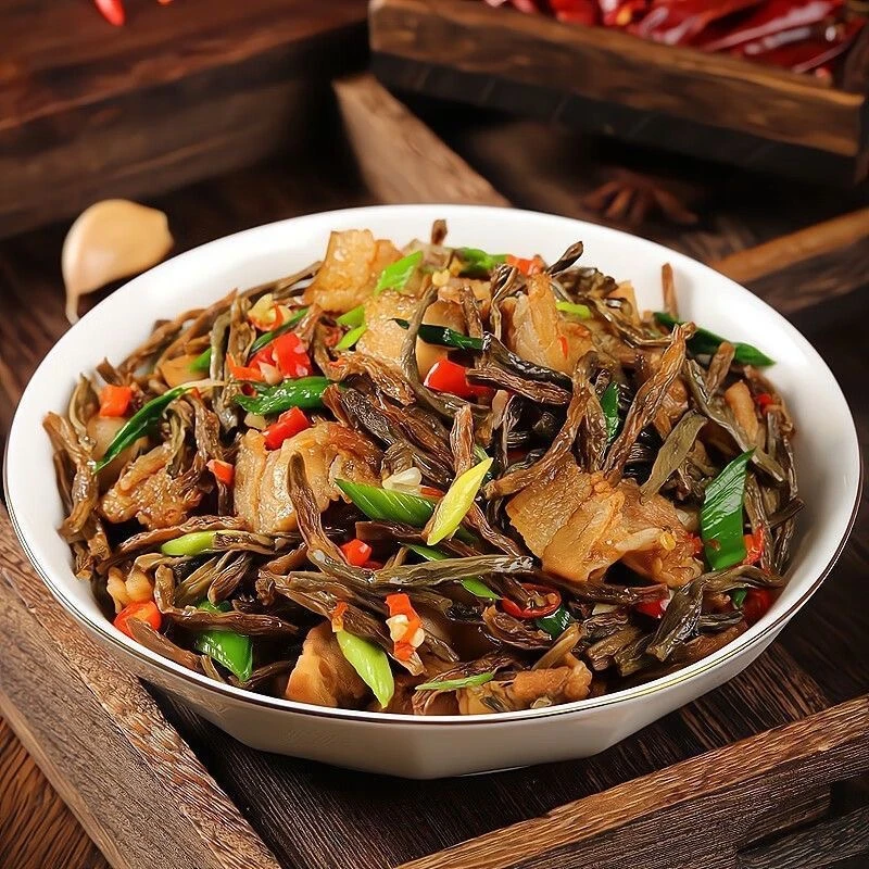 浙南高山农户自制干豆角