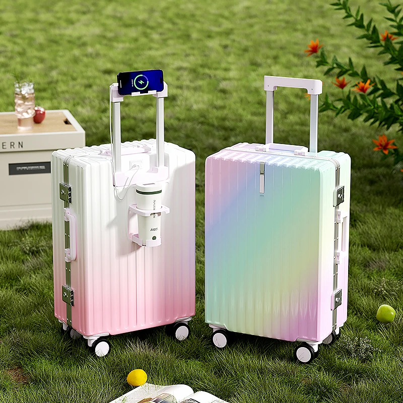 高品质铝框行李箱2025新款大容量加厚时尚百搭拉杆行李箱20寸皮箱