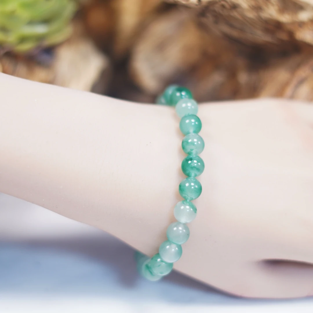 【高冰飘花】天然非洲翠冰凉手串A货保真（多样性发货）