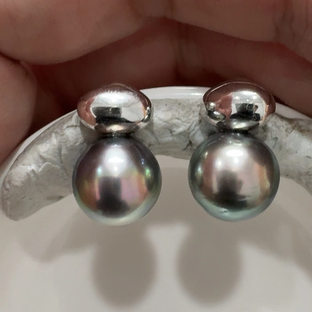 F***D耳饰海水珍珠银S925镶嵌