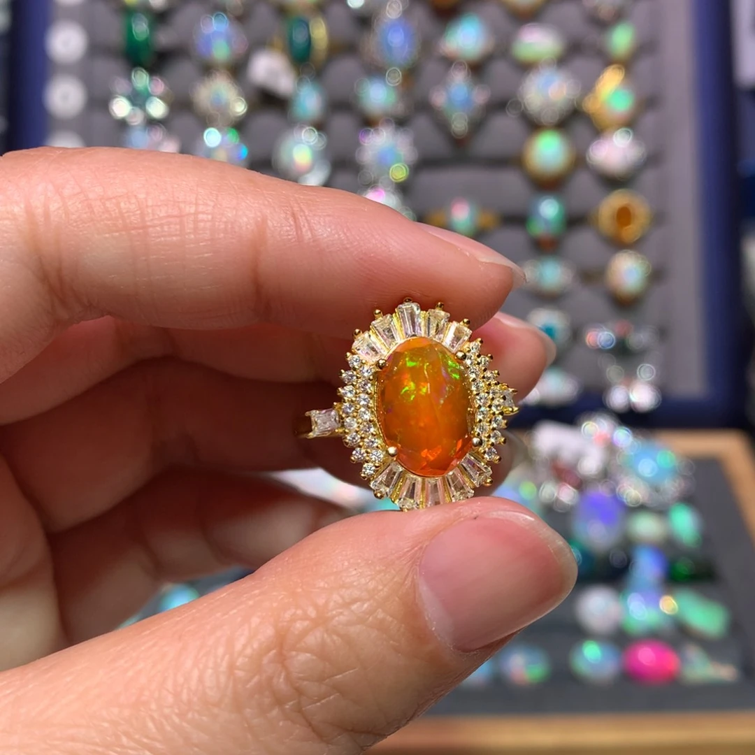 银S925镶嵌欧泊吊坠款式