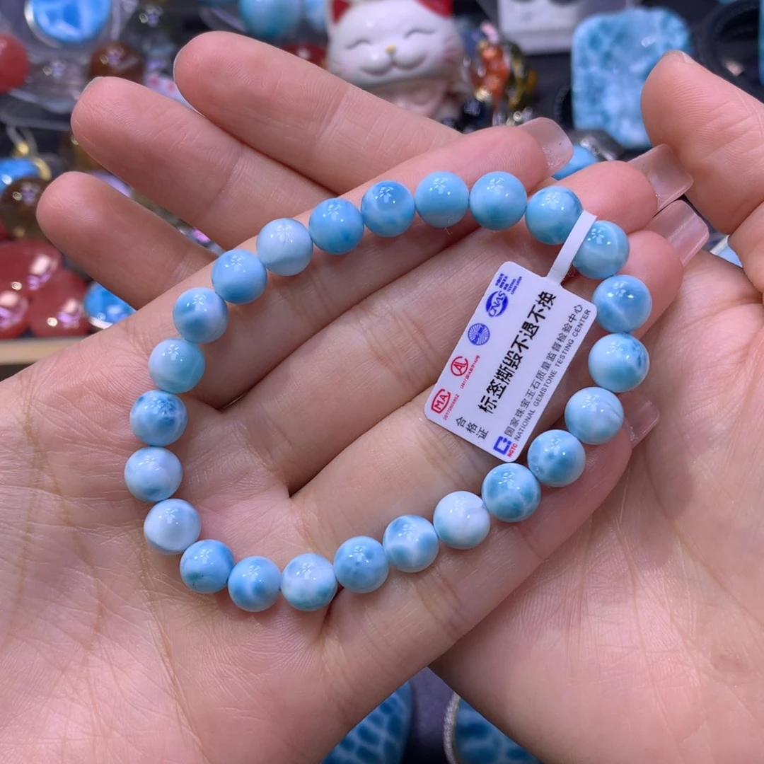 针钠钙石（海纹石）手链未镶嵌春****作