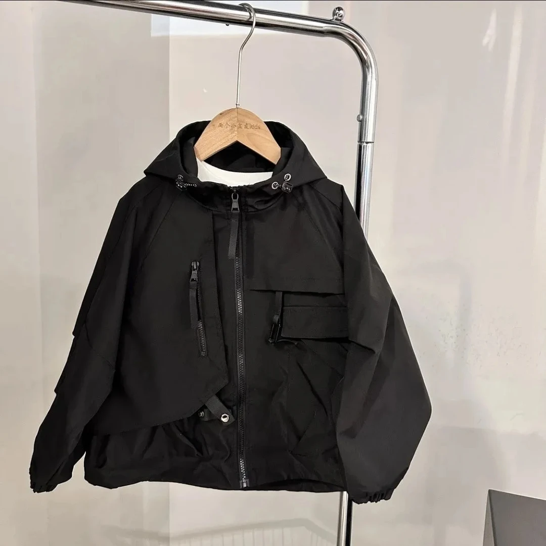 男童休闲外套2025新款儿童韩范帅气网红秋装上衣小男孩春秋风衣