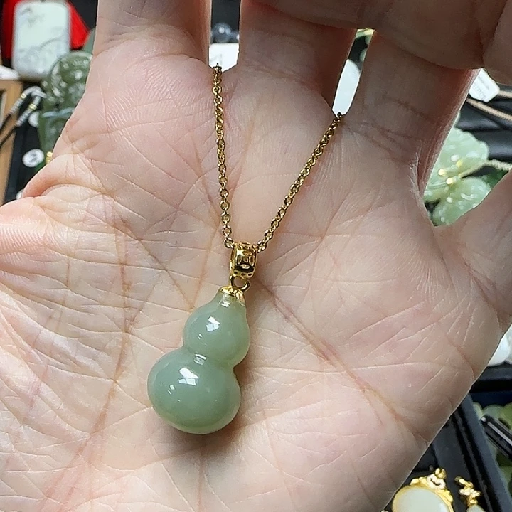 和田玉银S925镶嵌颈饰