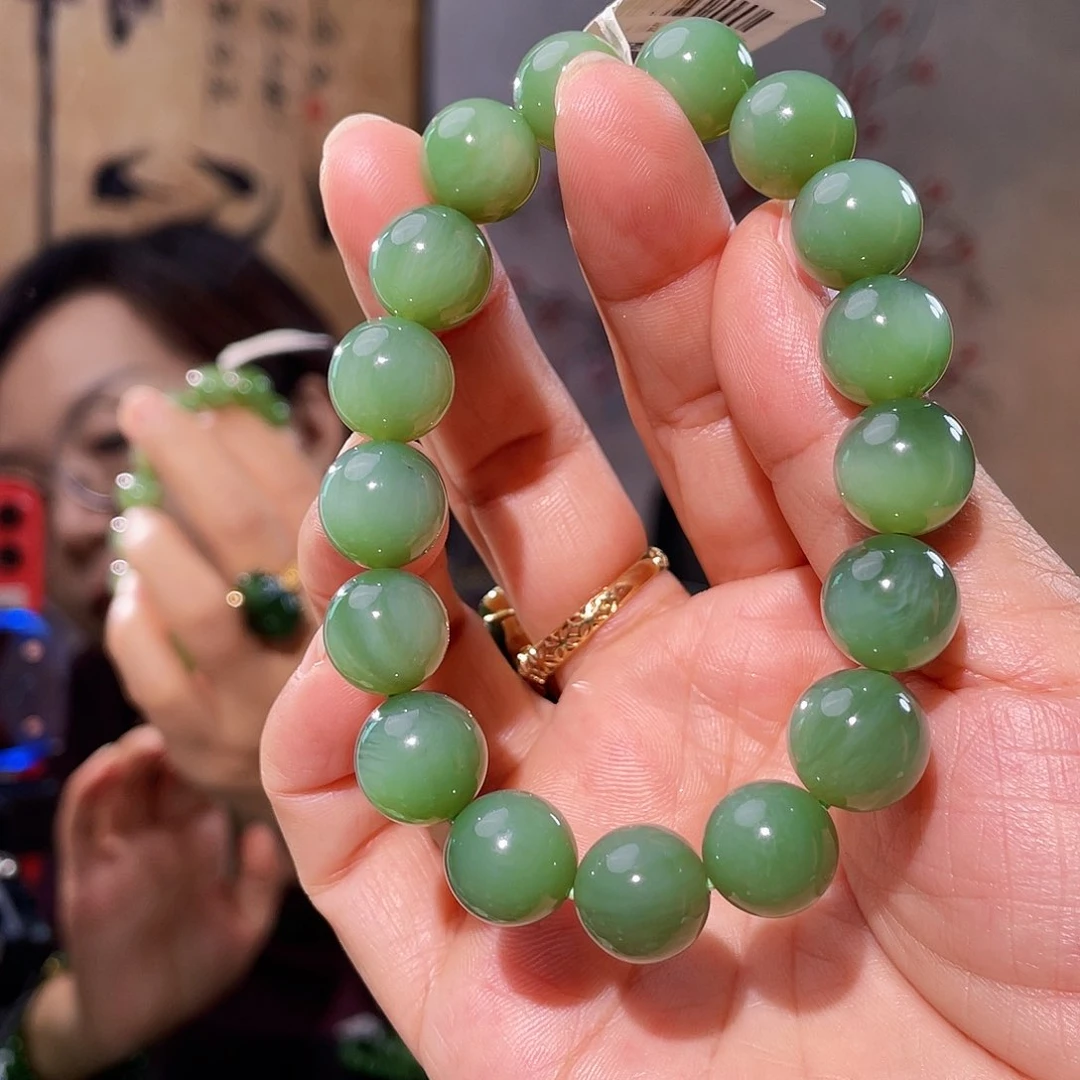 未镶嵌手链和田玉（碧玉）碧玉手串