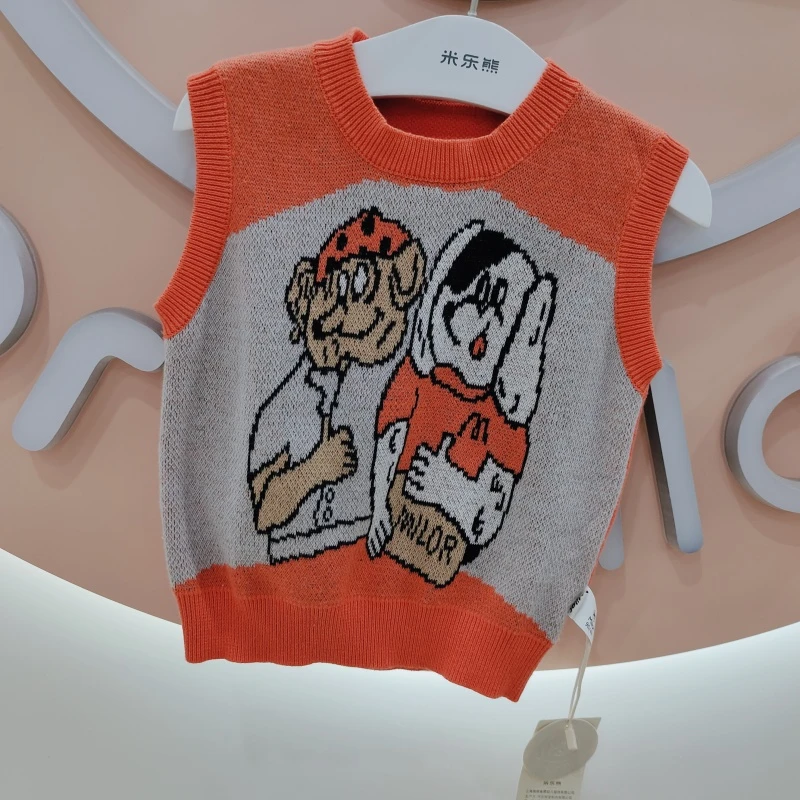 米乐熊纯棉卡通马甲1416