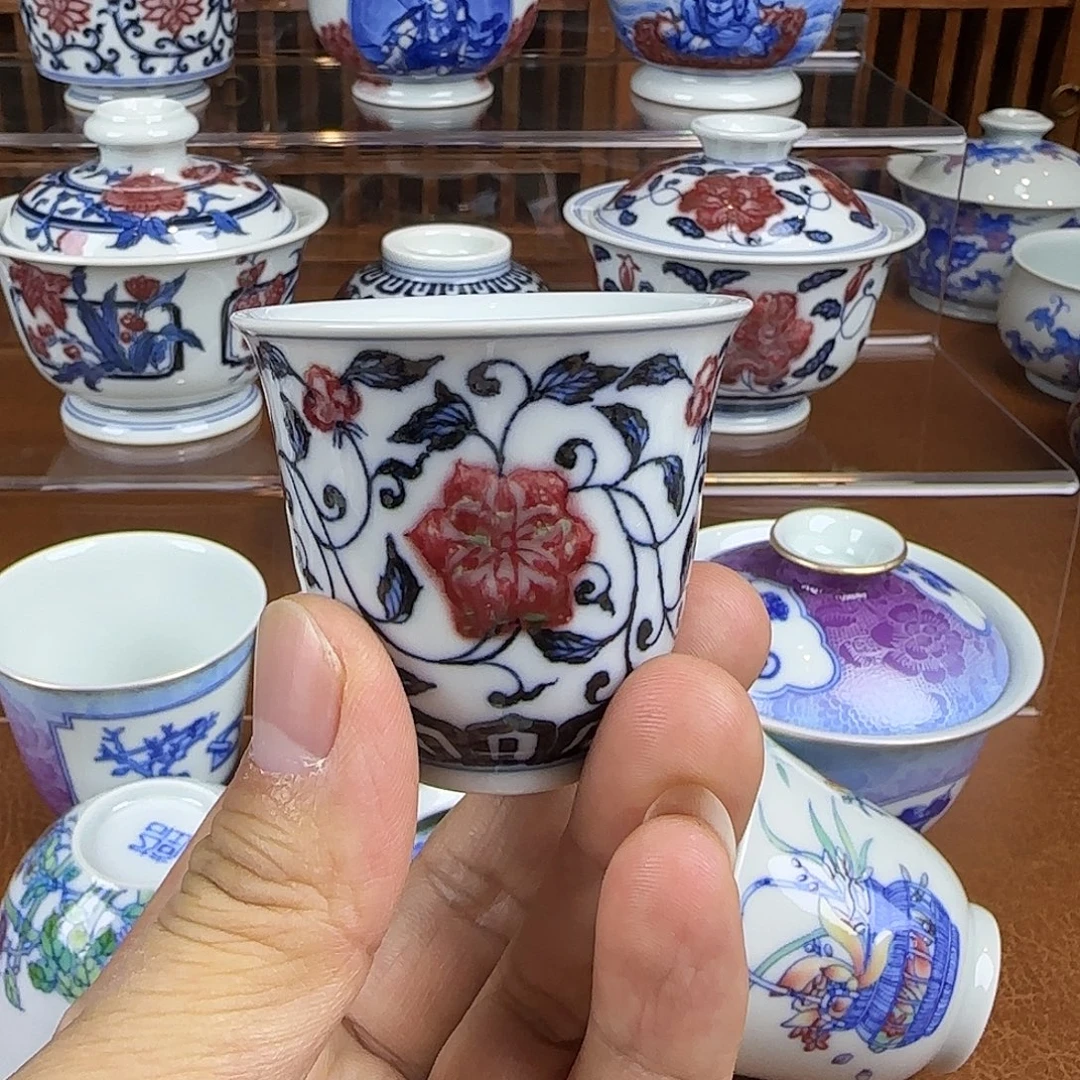 景德镇陶瓷纯手绘原矿釉里红